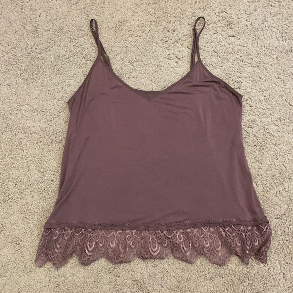 American Eagle Lace Trim Swing Tank
